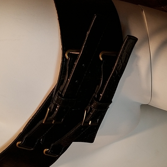 VTG 1990s leather belt - Picture 3 of 4